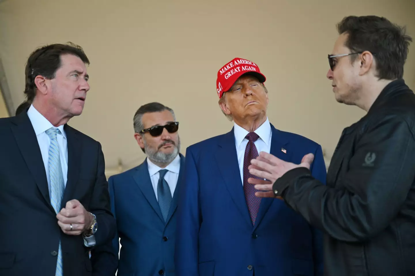 Sen. Bill Hagerty, Sen. Ted Cruz, President Donald Trump and Elon Musk pictured together in November (Brandon Bell/Getty Images)