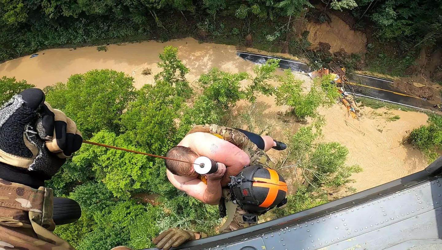 The National Guard was called in to evacuate flooded areas in some parts of the US.