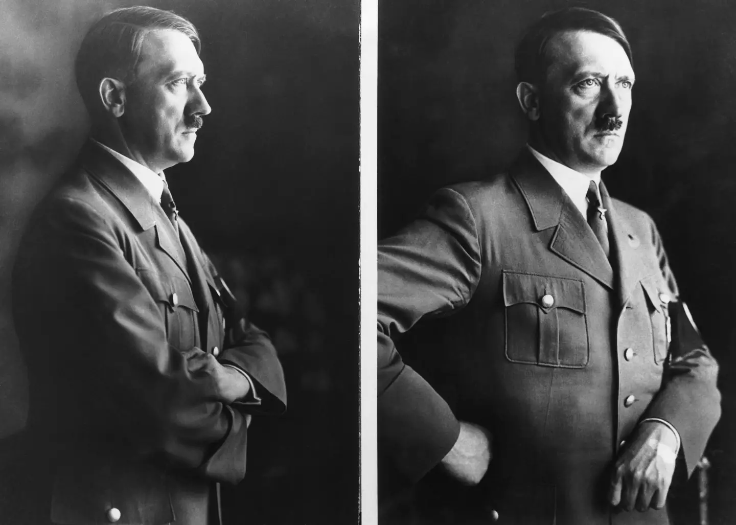 An image of Hitler was shown to game-goers.