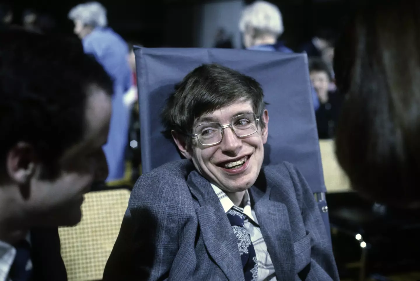 However, before using a synethizer, Hawking's ability to communicate was aided by interpreters. (Santi Visalli/ Getty Images) 