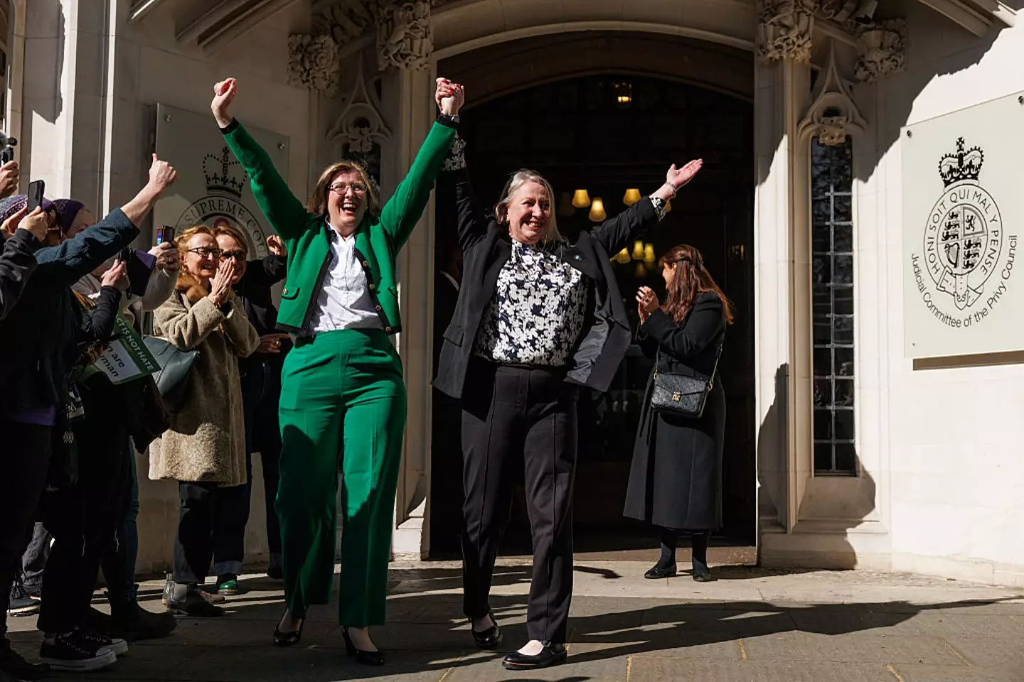 Campaign groups celebrate outside court (Dan Kitwood/Getty Images)