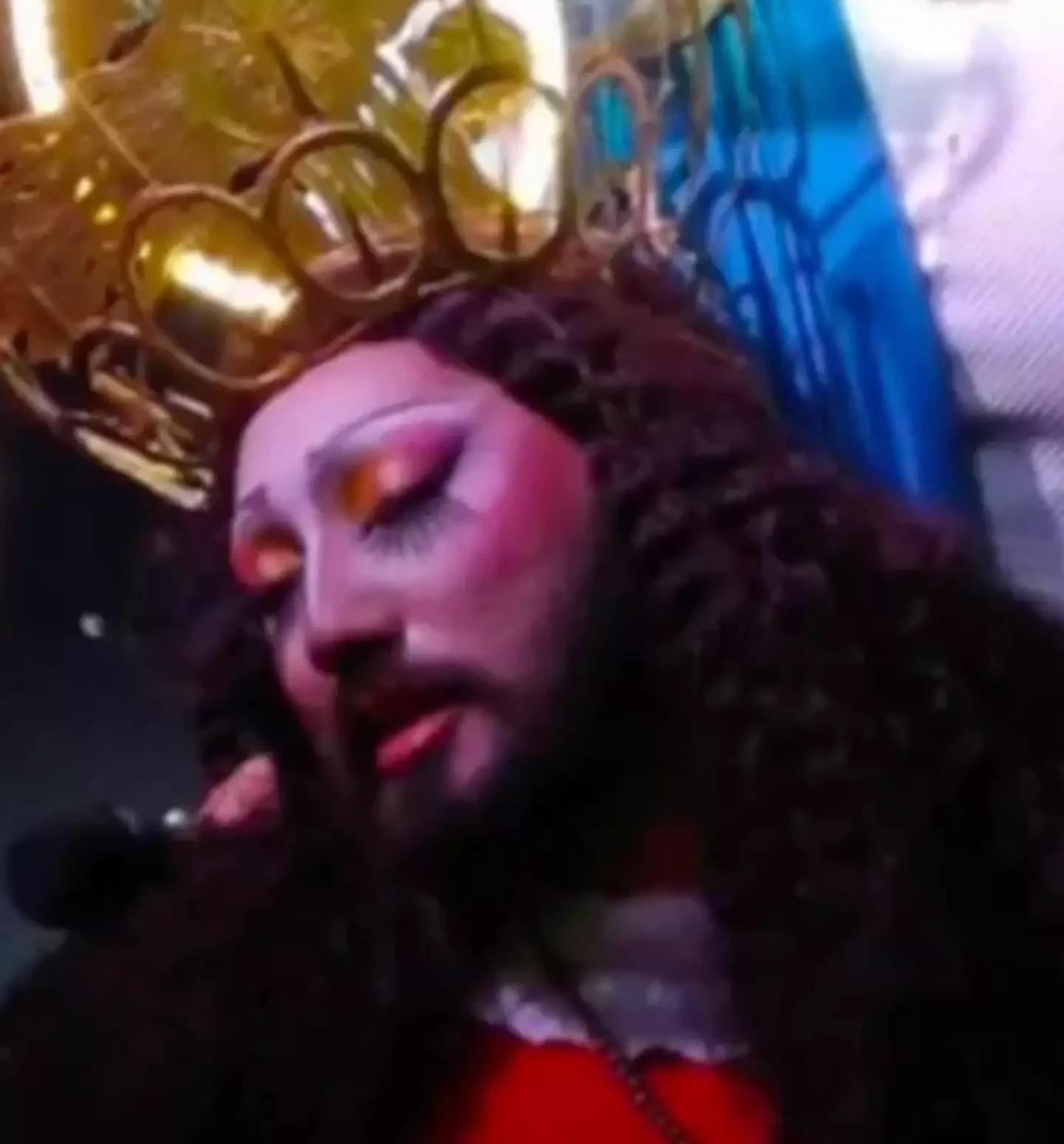 The controversial performance involved them dressing as Jesus.