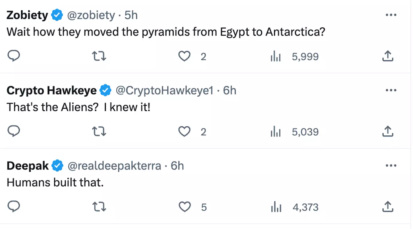 Theories went wild after the satellite images appeared.