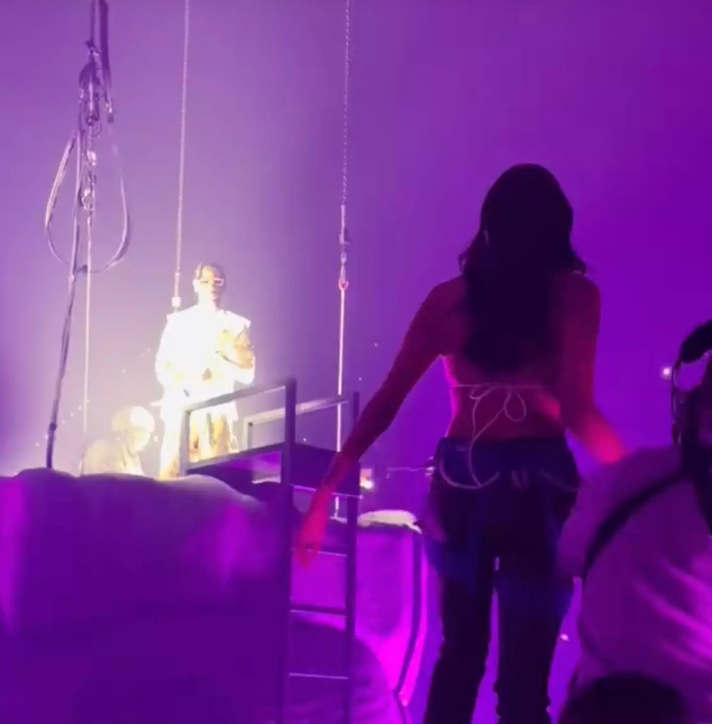 Another girl got up on stage instead.