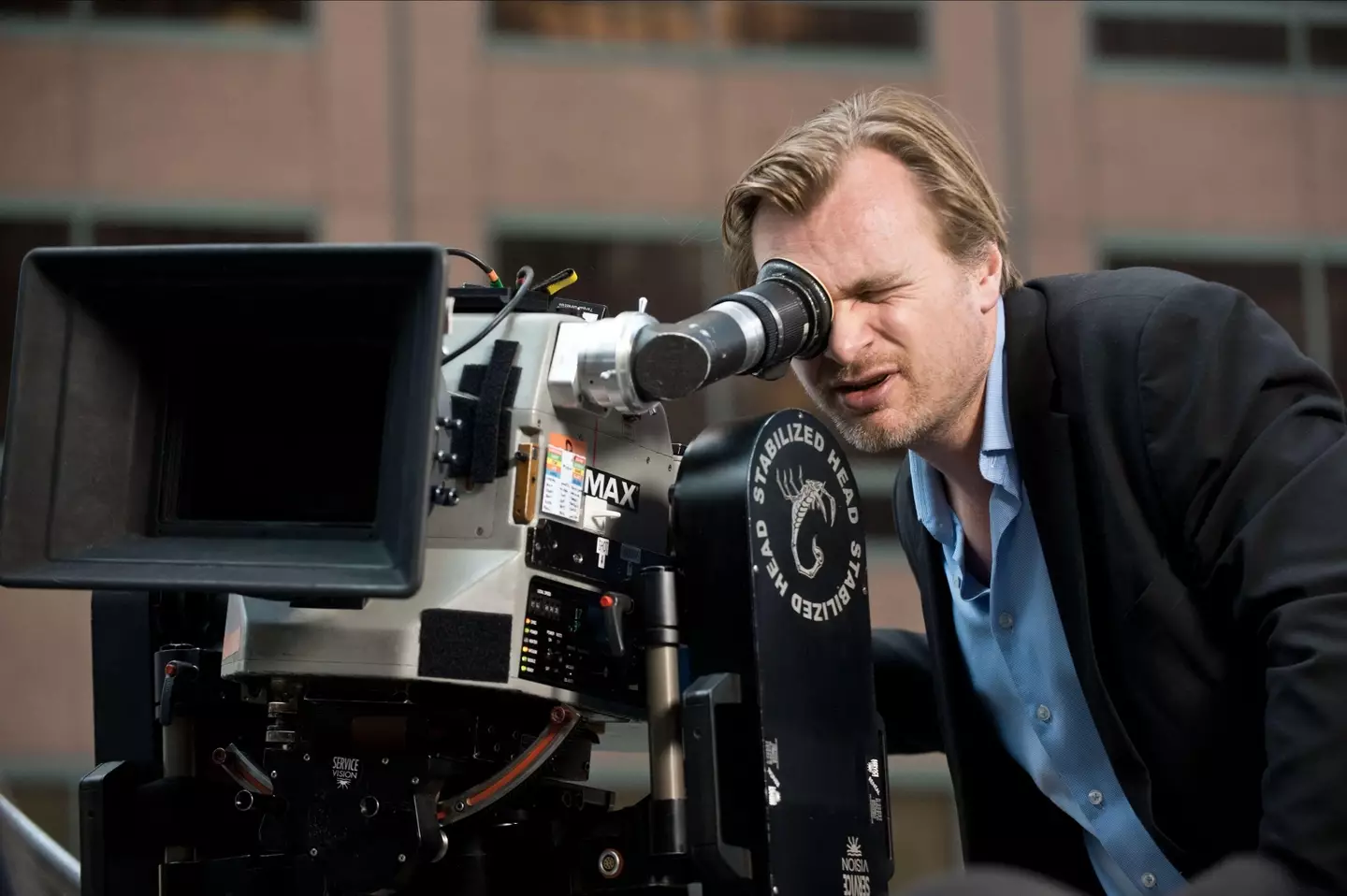 Christopher Nolan on the set of The Dark Knight Rises.