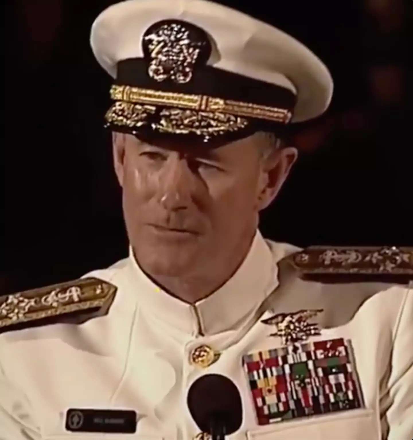 The admiral shared some words of wisdom for the graduates. (Texas Exes)