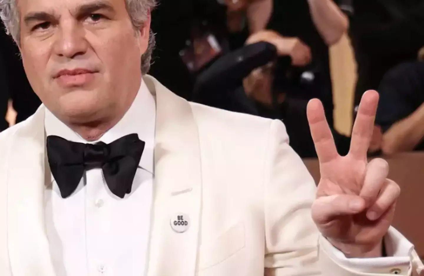 Mark Ruffalo was one of the celebrities spotted wearing the pin (Michael Tran / AFP via Getty Images)