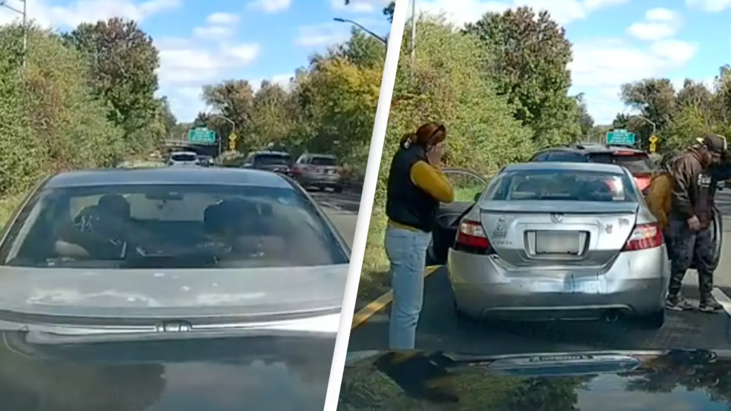 Dashcam captures ‘insurance fraud scam’ in real-time as driver realizes they are being filmed