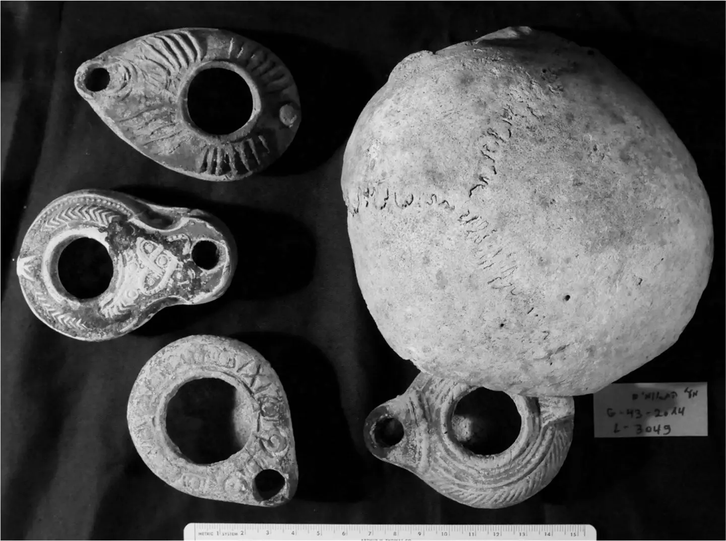 One of the human skulls found in the cave.