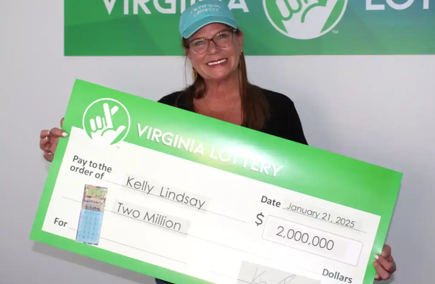 Kelly Lindsay bagged a $2 million jackpot by mistake (Virginia Lottery)