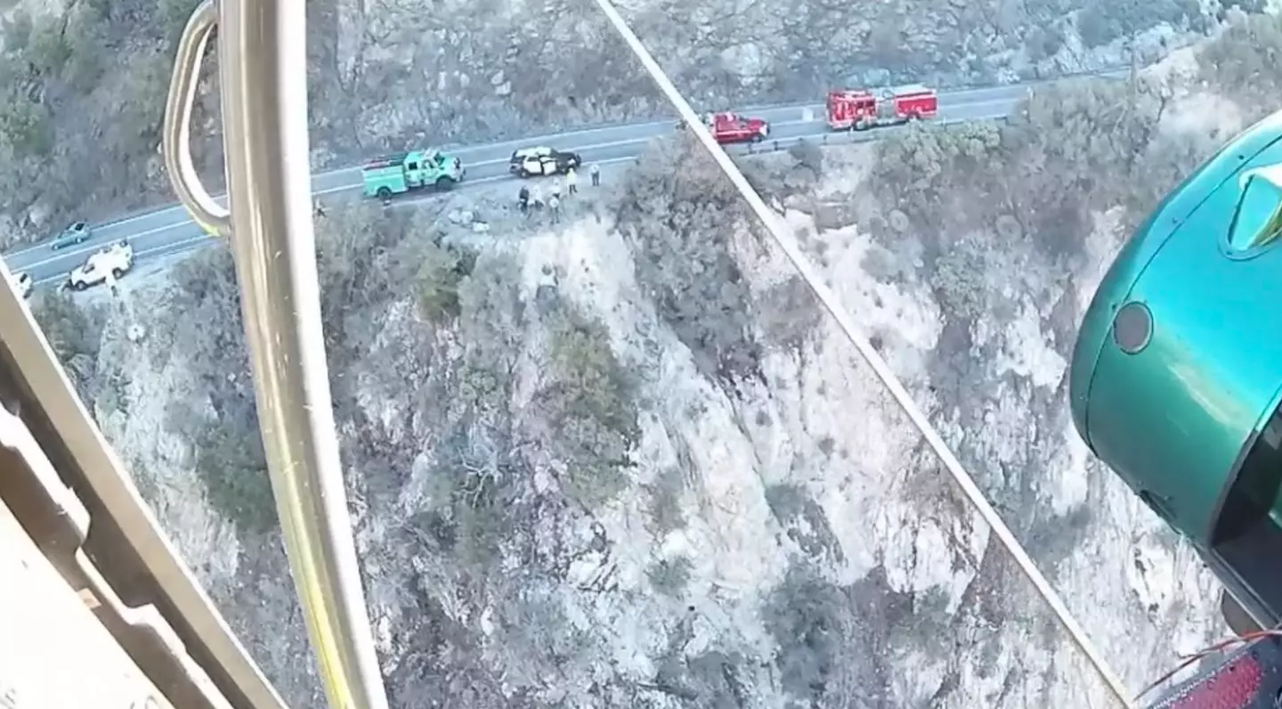 The pair had been driving along Angeles Crest.