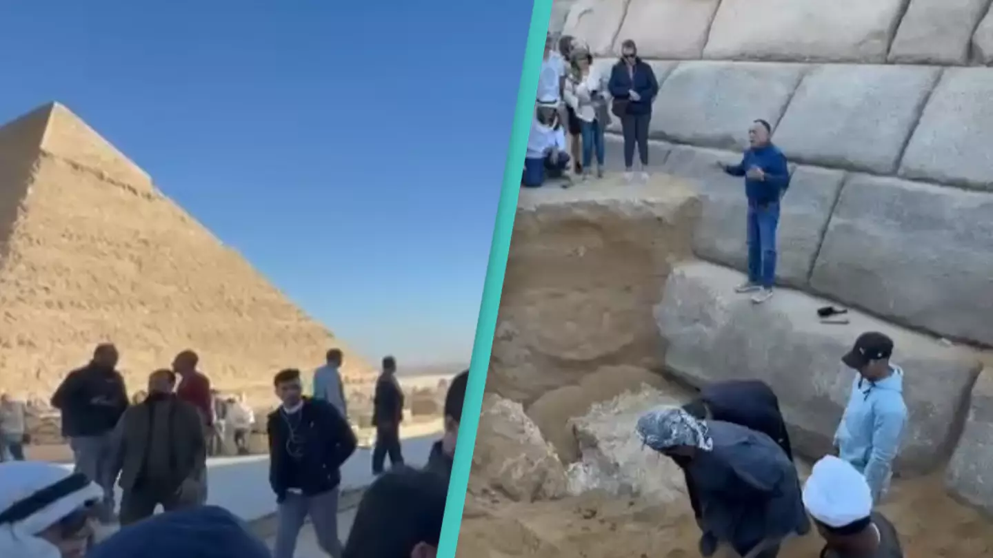 Video showing renovation of pyramid in Egypt sparks outrage online
