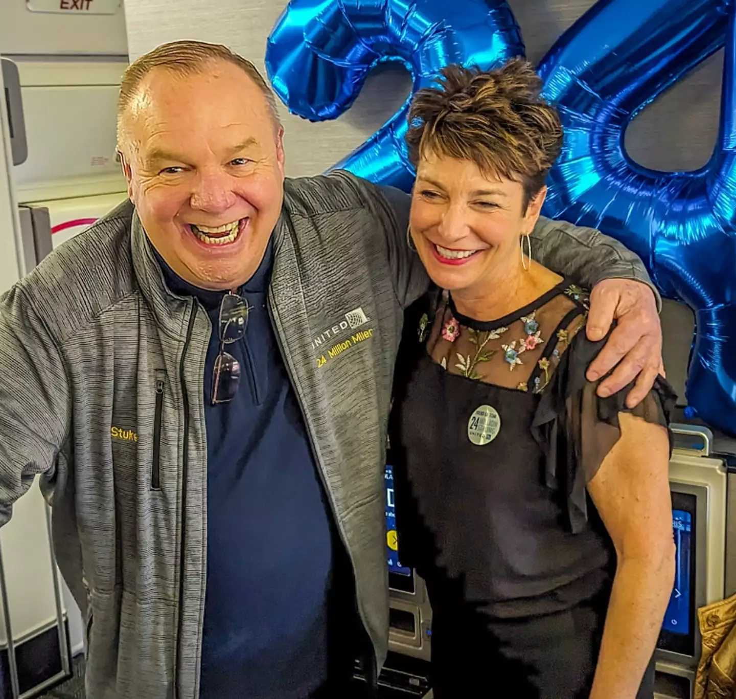 He hit 24 million miles while up in the air (Instagram/ ua1flyer)