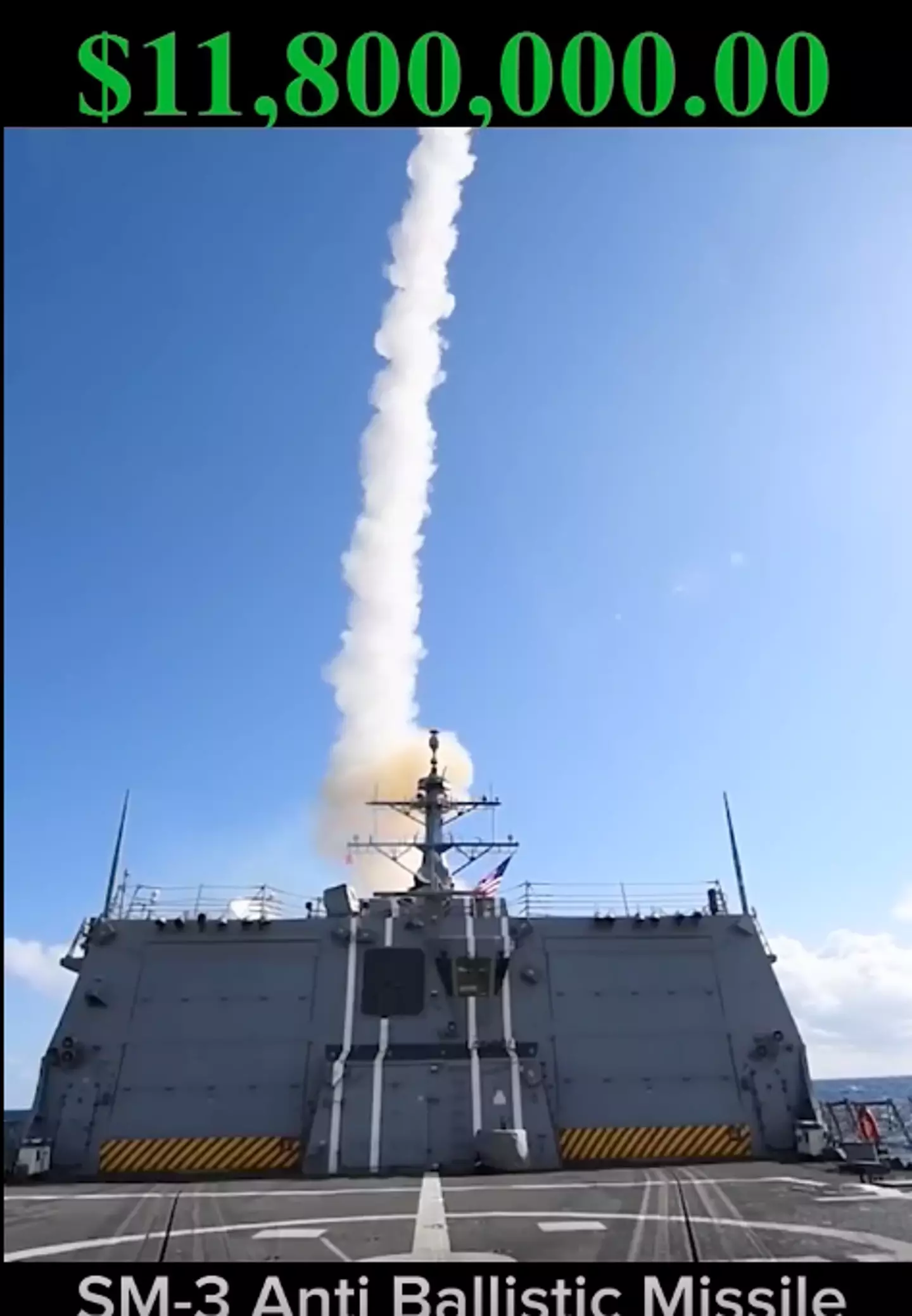 The video reports the alleged cost of some of the US Navy's weapons. (Reddit/ r/NotSamuraiJosh26_2)