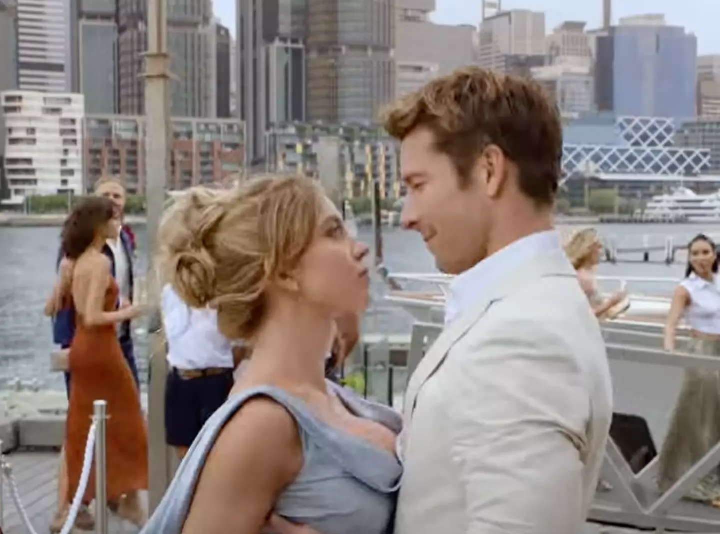 Sydney Sweeney and Glen Powell star as Bea and Ben in the film.