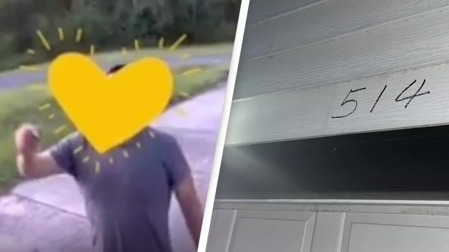 DoorDash driver delivers food before returning to write ‘strange’ code on house