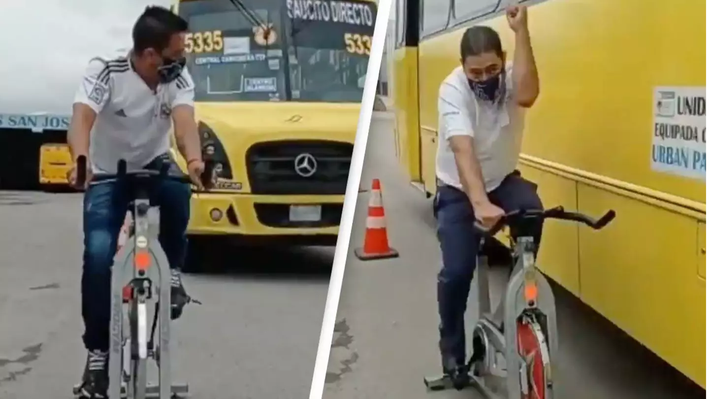 Bus company puts drivers on bicycles to show how terrifying it is for cyclists