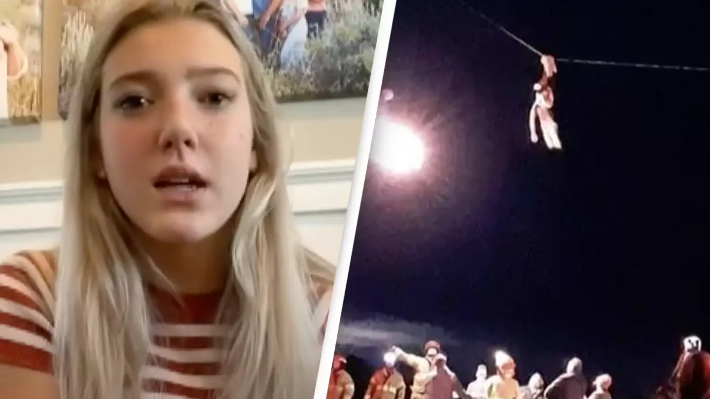 Teen who hung by her broken leg 30 feet in the air said it kept her alive after horrific car crash
