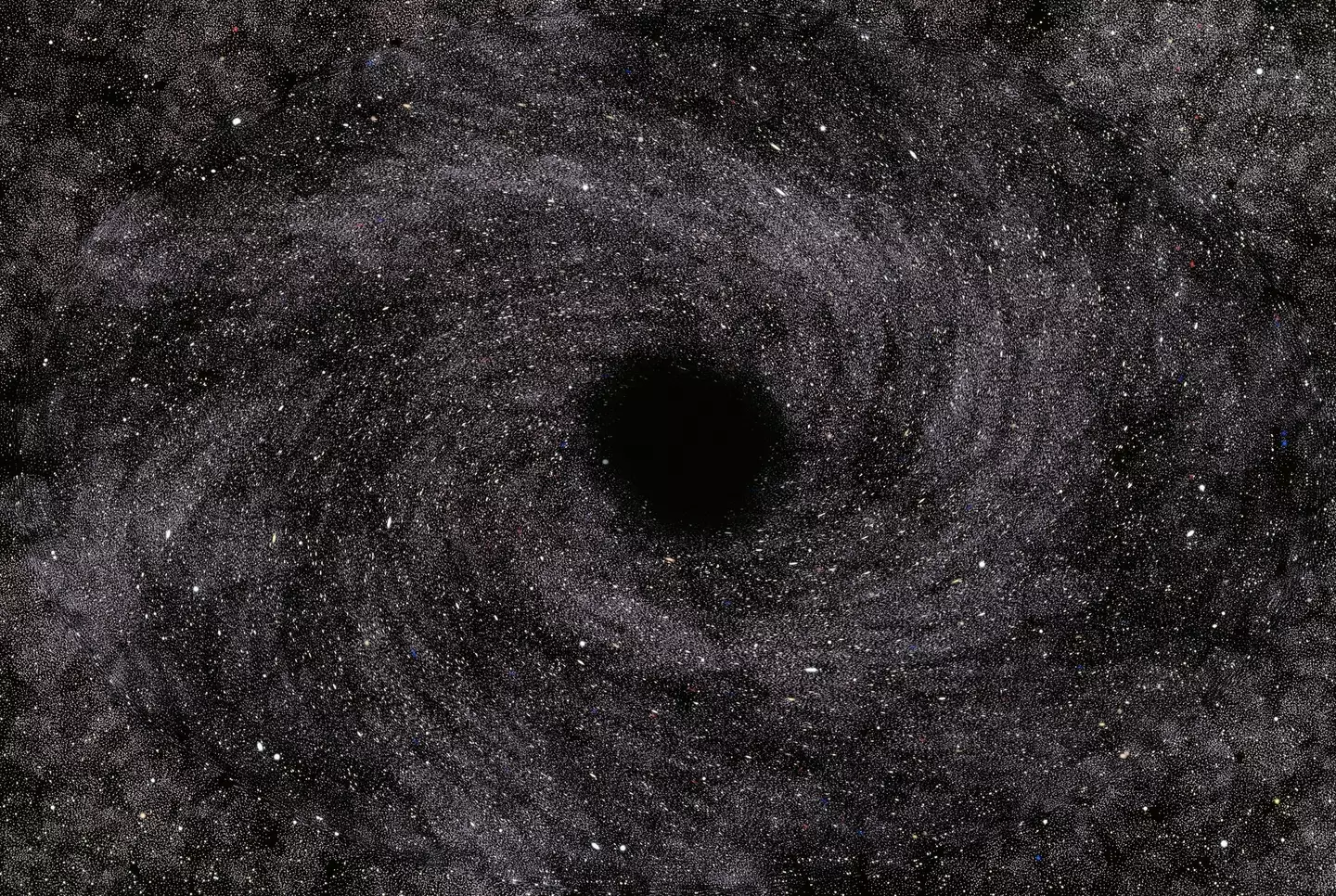 Scientists simulated a black hole.