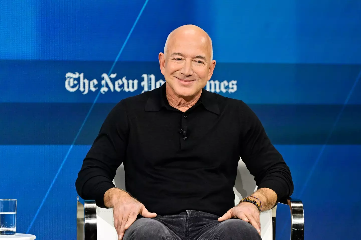 Jeff Bezos was depicted in the cartoon (Eugene Gologursky/Getty Images for The New York Times)