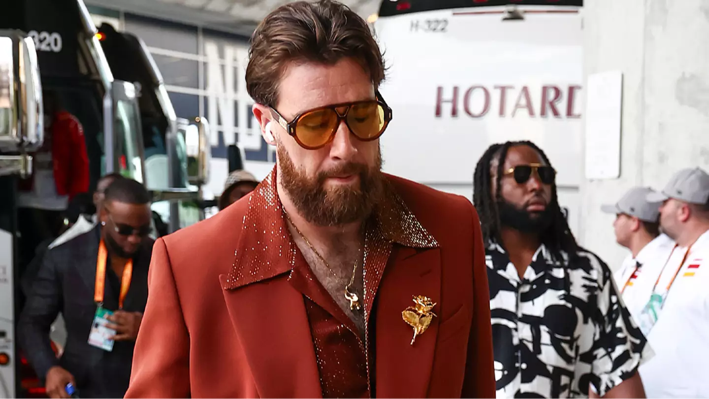 Travis Kelce surprises fans with very eccentric outfit for the Super Bowl