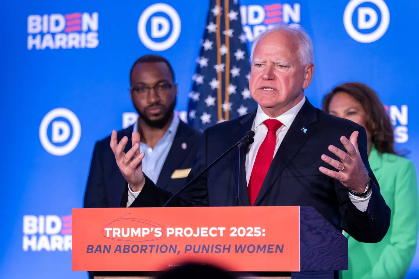 Tim Walz has been confirmed as Kamala Harris' vice presidential running mate. (Jim Vondruska / Getty)