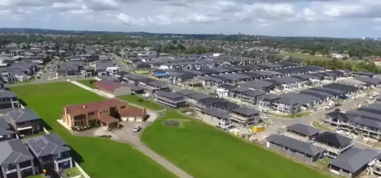 The Zammit home is now surrounding by uniform-looking properties. (7News)