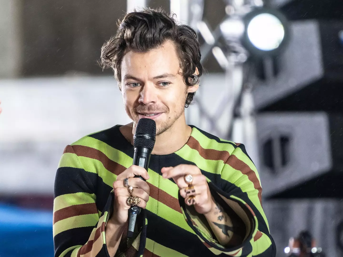 Harry Styles got a Skittle to the eye this week.