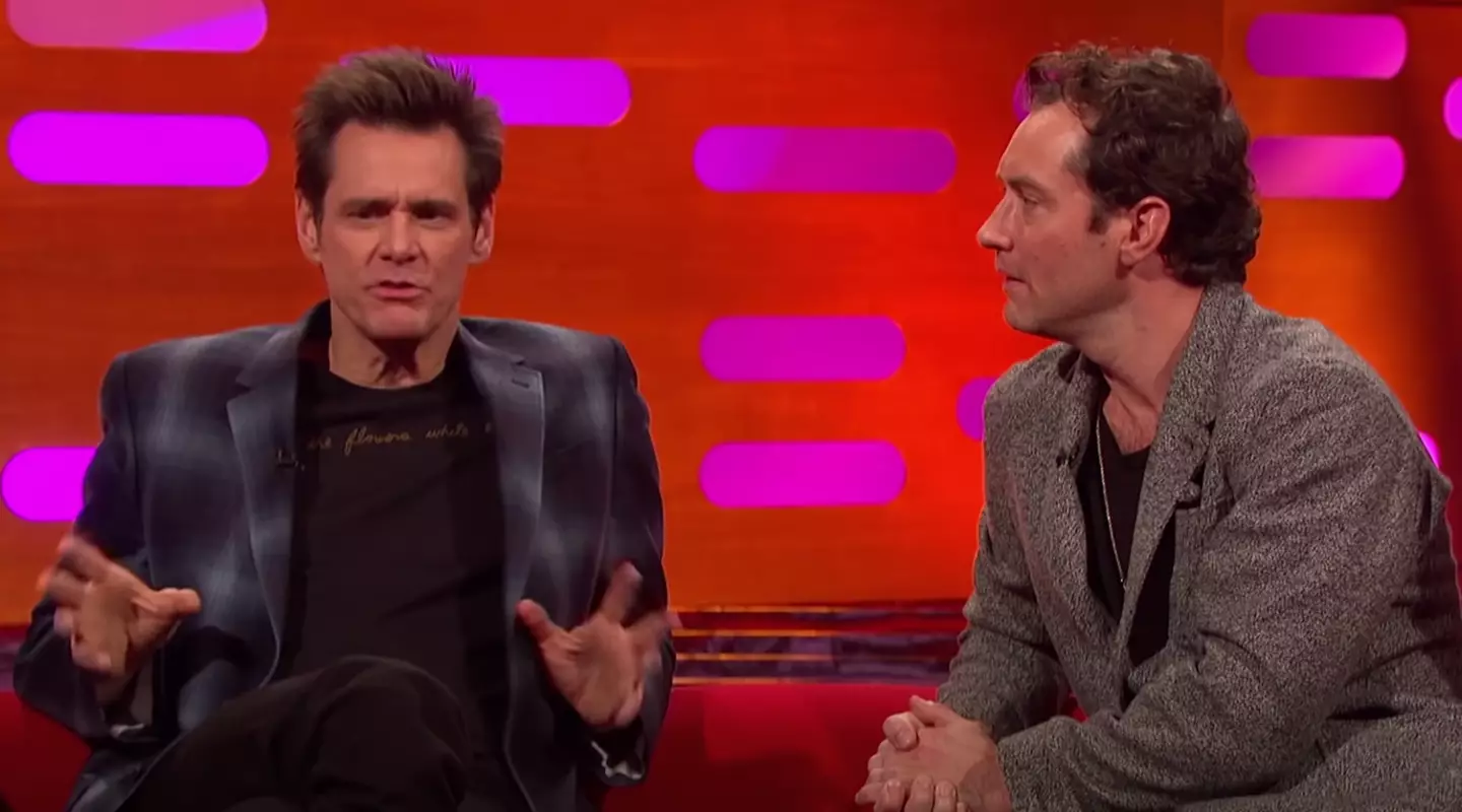 Carrey discussed the heavy make-up whilst appearing on The Graham Norton Show.