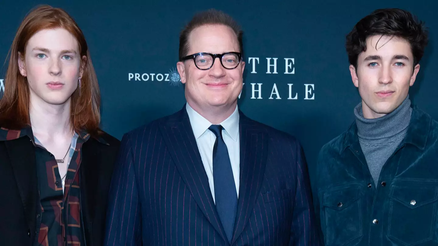 Brendan Fraser makes rare appearance with his two sons