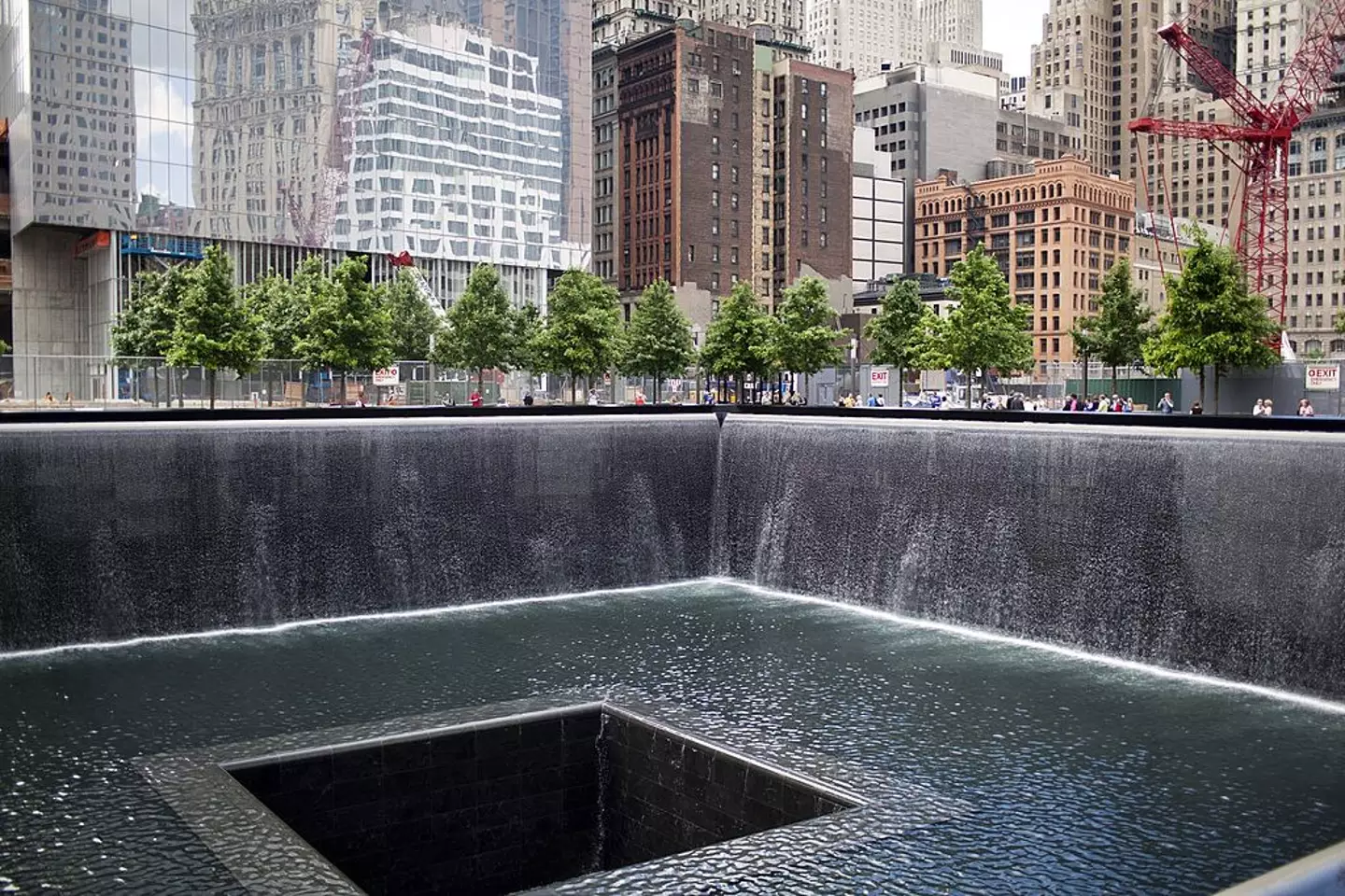 The 9/11 memorial pools were designed by Michael Arad and landscape architect Peter Walker.