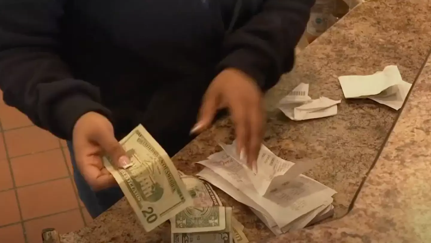 She couldn't believe it when the group gave her $2,200 in tips.