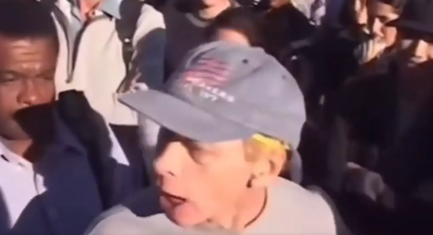 The man was initially shouting and expressing his grief until he realized he wasn't alone. (X)