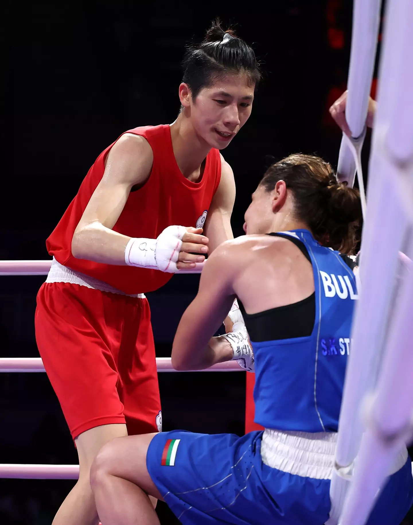 The Taiwanese boxer's next bout is on Wednesday. (Richard Pelham/Getty Images)