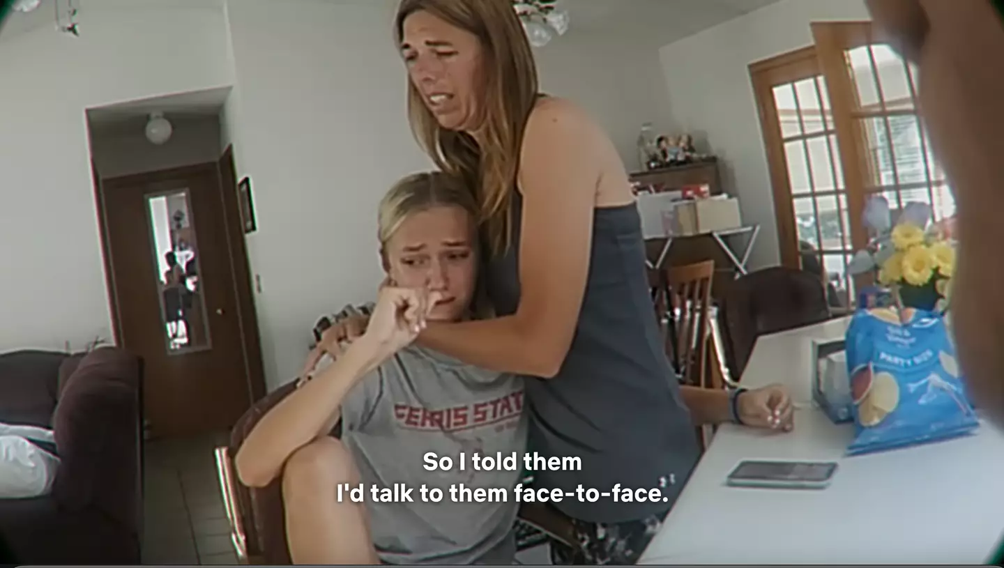 It was thought by experts that Licari staged the harassment so Lauryn would be forced to depend on her (Netflix)