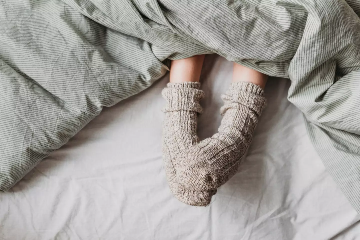 People are being urged not to wear dirty socks to bed (Getty Stock)