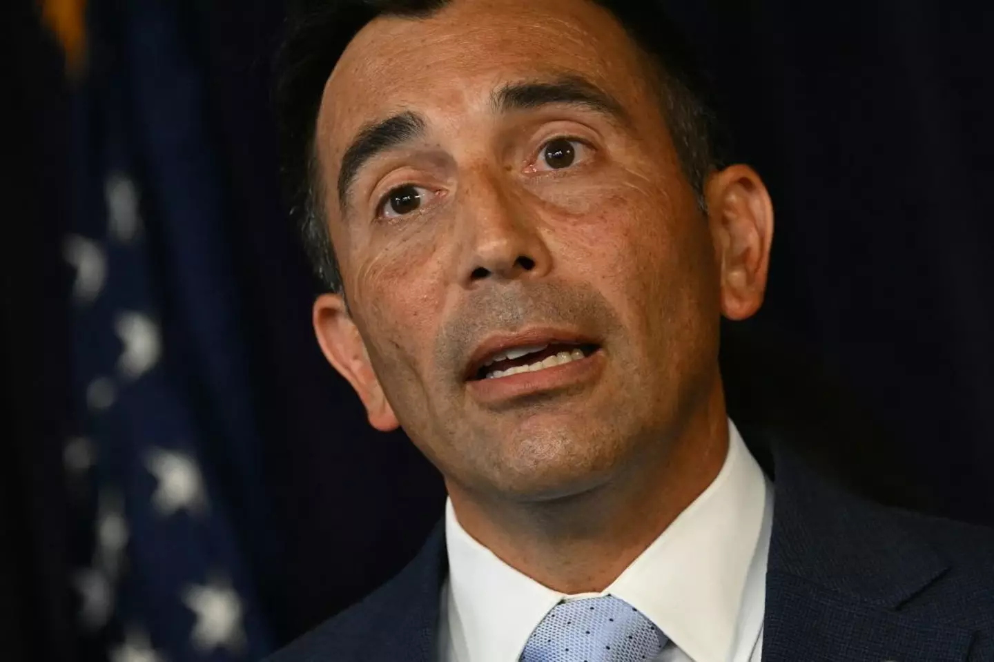 Former US Attorney for the Central District of California Martin Estrada features in the doc (PATRICK T. FALLON/AFP via Getty Images)