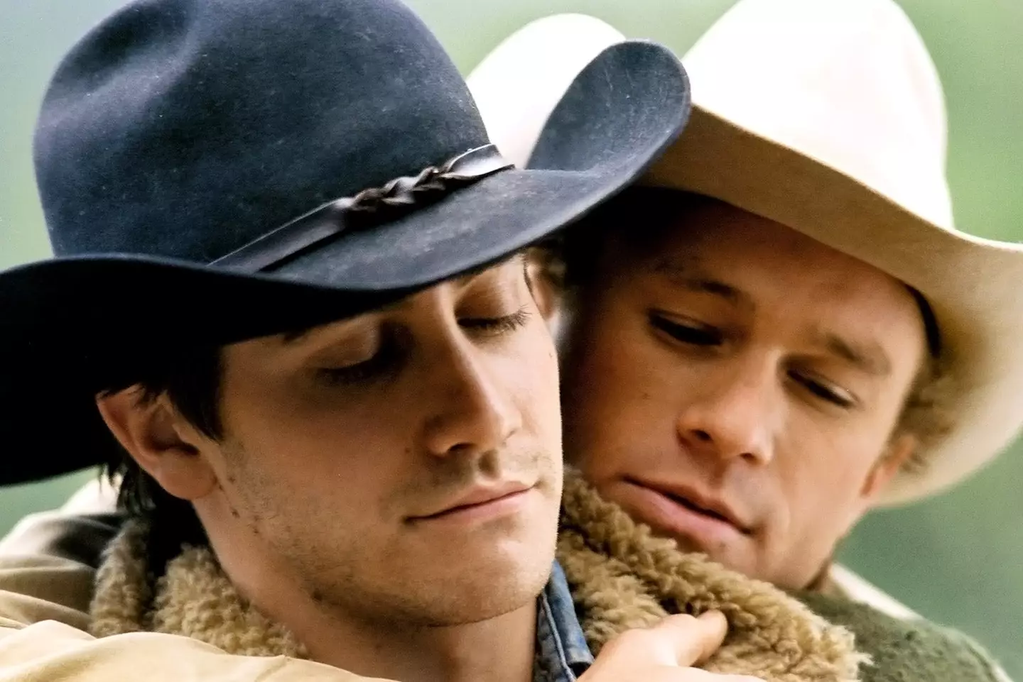 Jake Gyllenhaal and Heath Ledger in Brokeback Mountain.