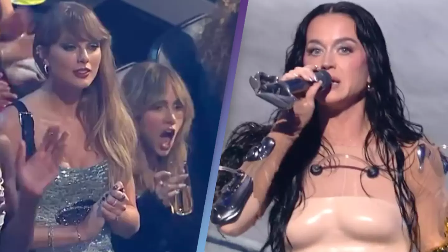 Taylor Swift's reaction to Katy Perry announcing she 'did all that on the first day of period' has fans screaming