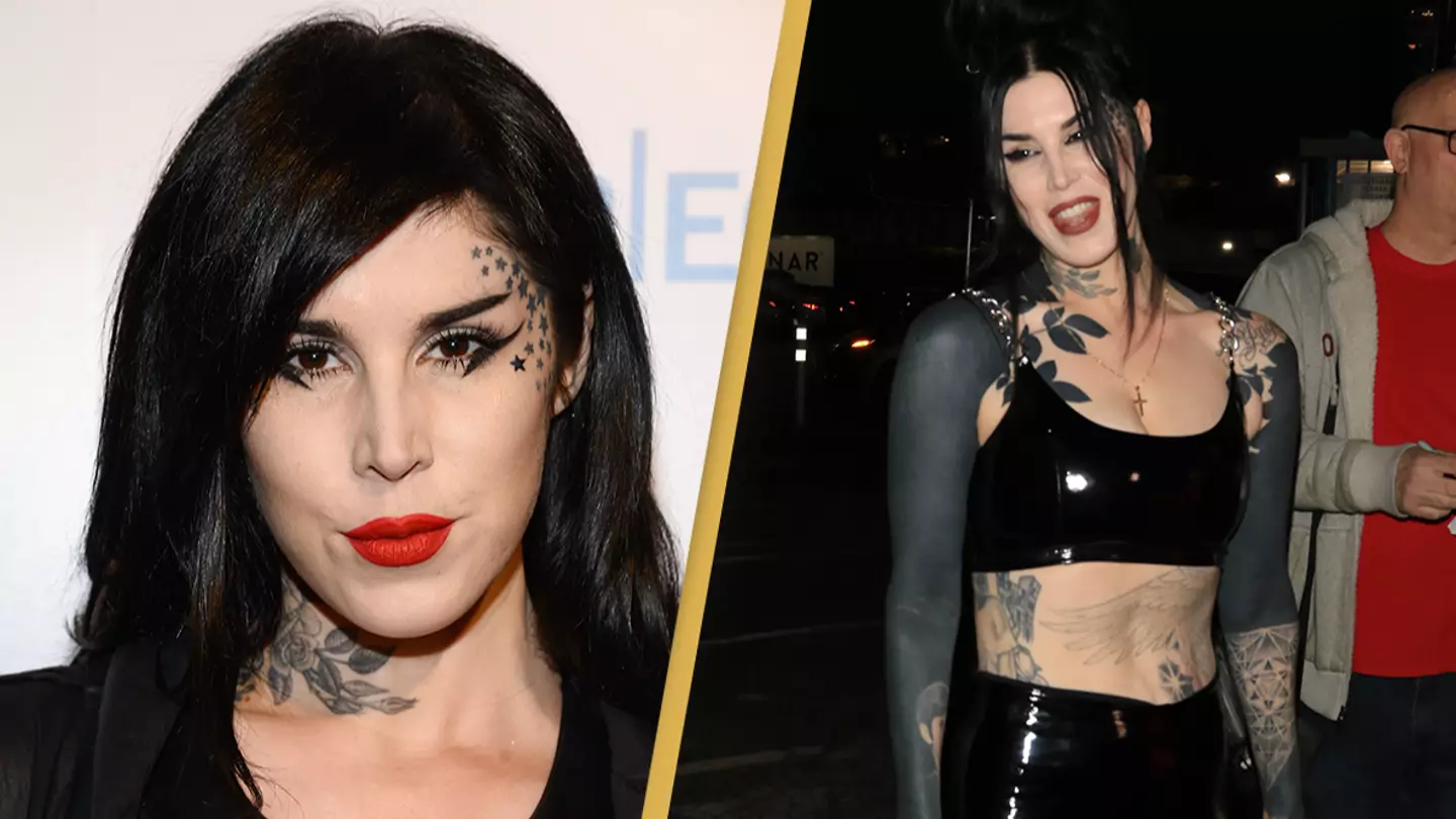 Kat Von D says she's spent almost 40 hours 'blacking out' her body to cover tattoos she no longer wants
