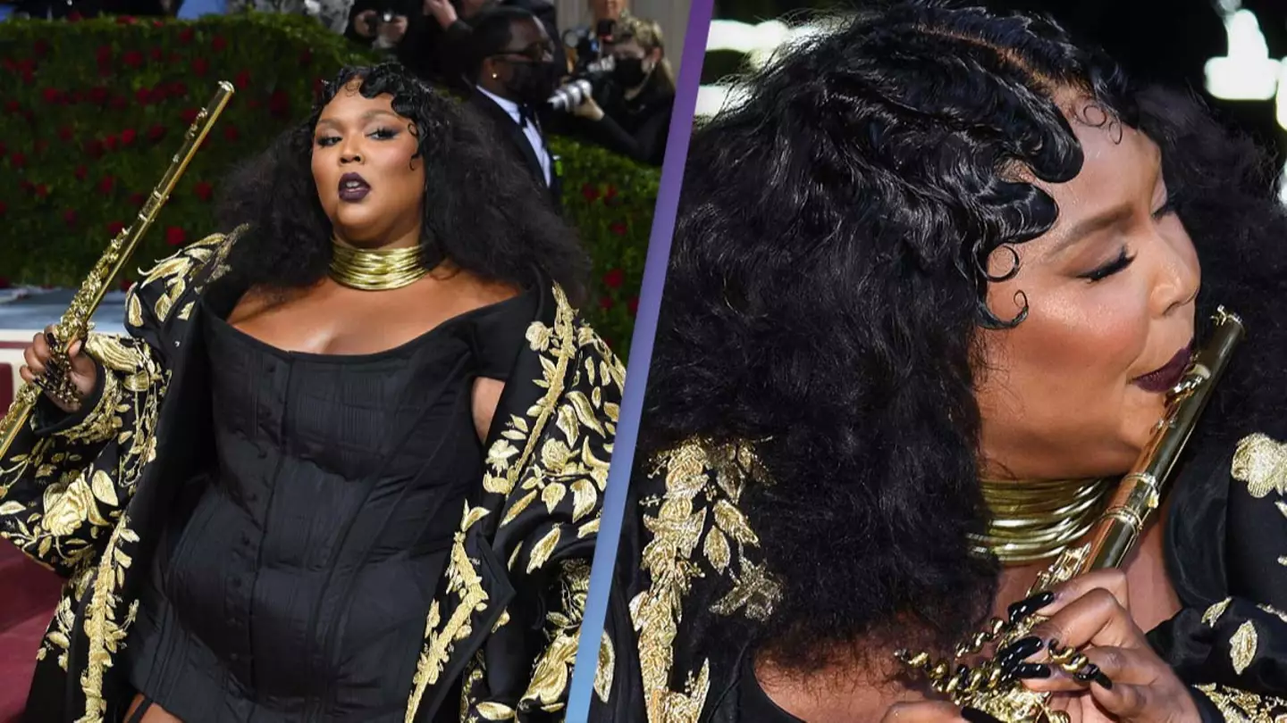 Lizzo Gives Spontaneous Performance With $55,000 Flute On Met Gala Red Carpet