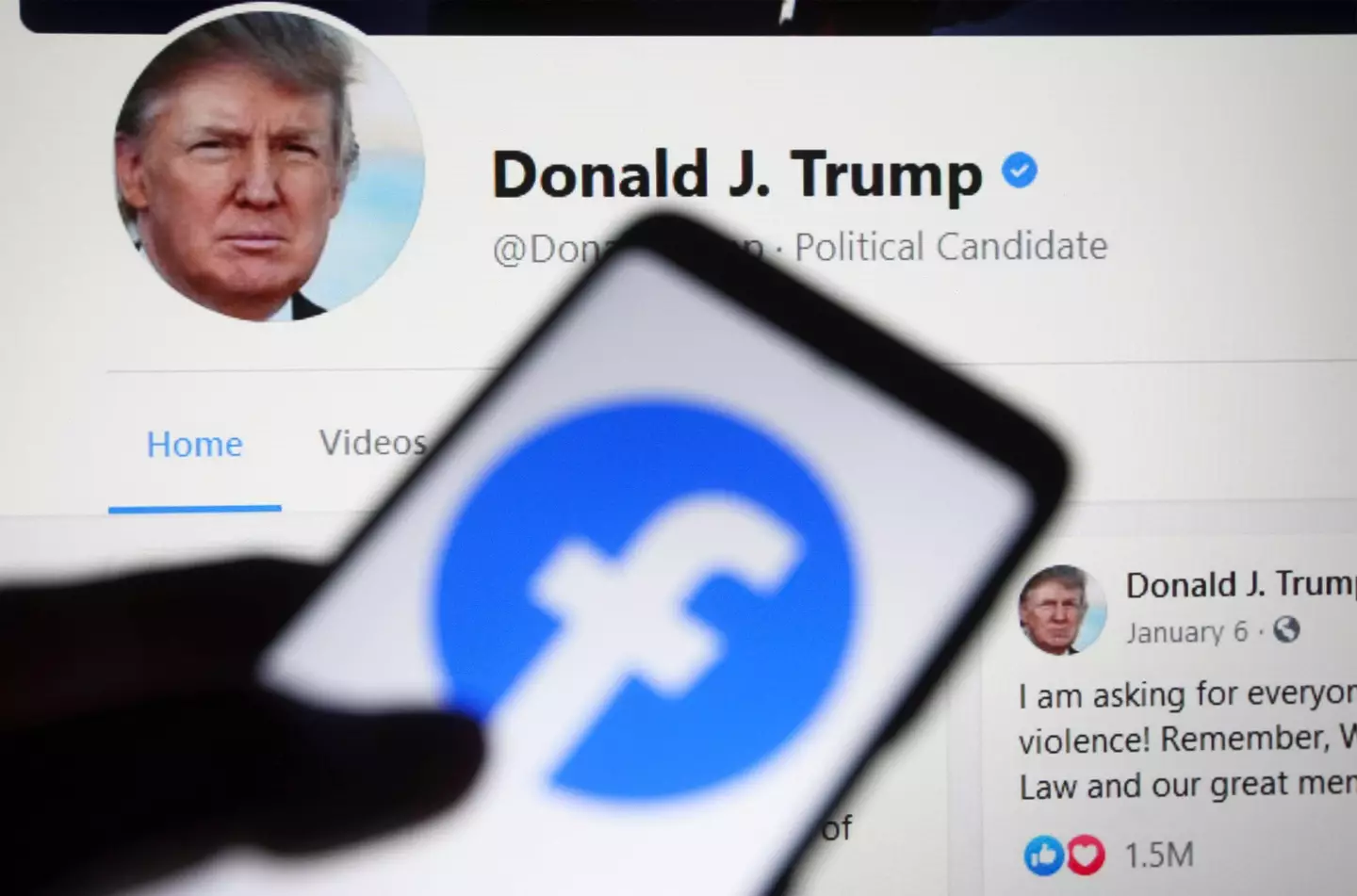 Donald Trump was banned from Facebook, Instagram and Twitter in 2021.