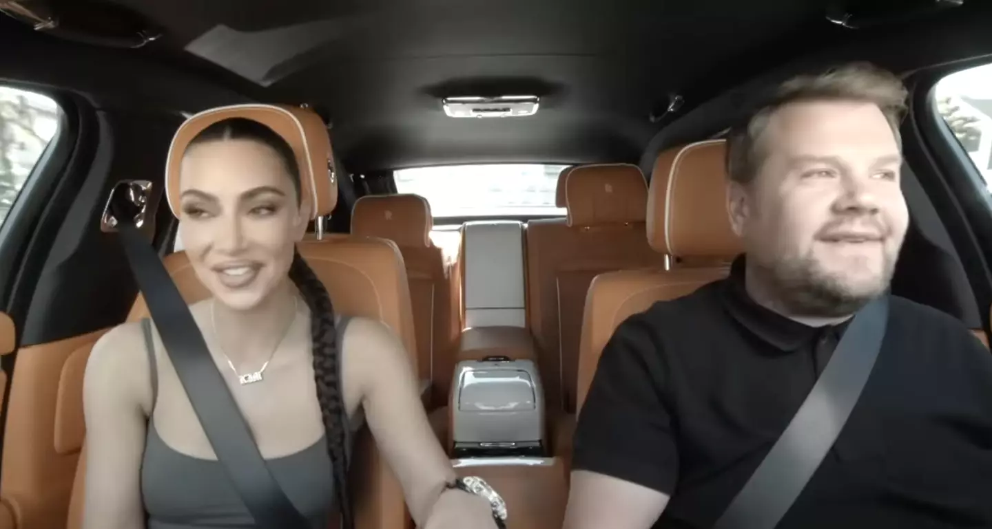 Kim Kardashian grabbed gummy bears with Corden.