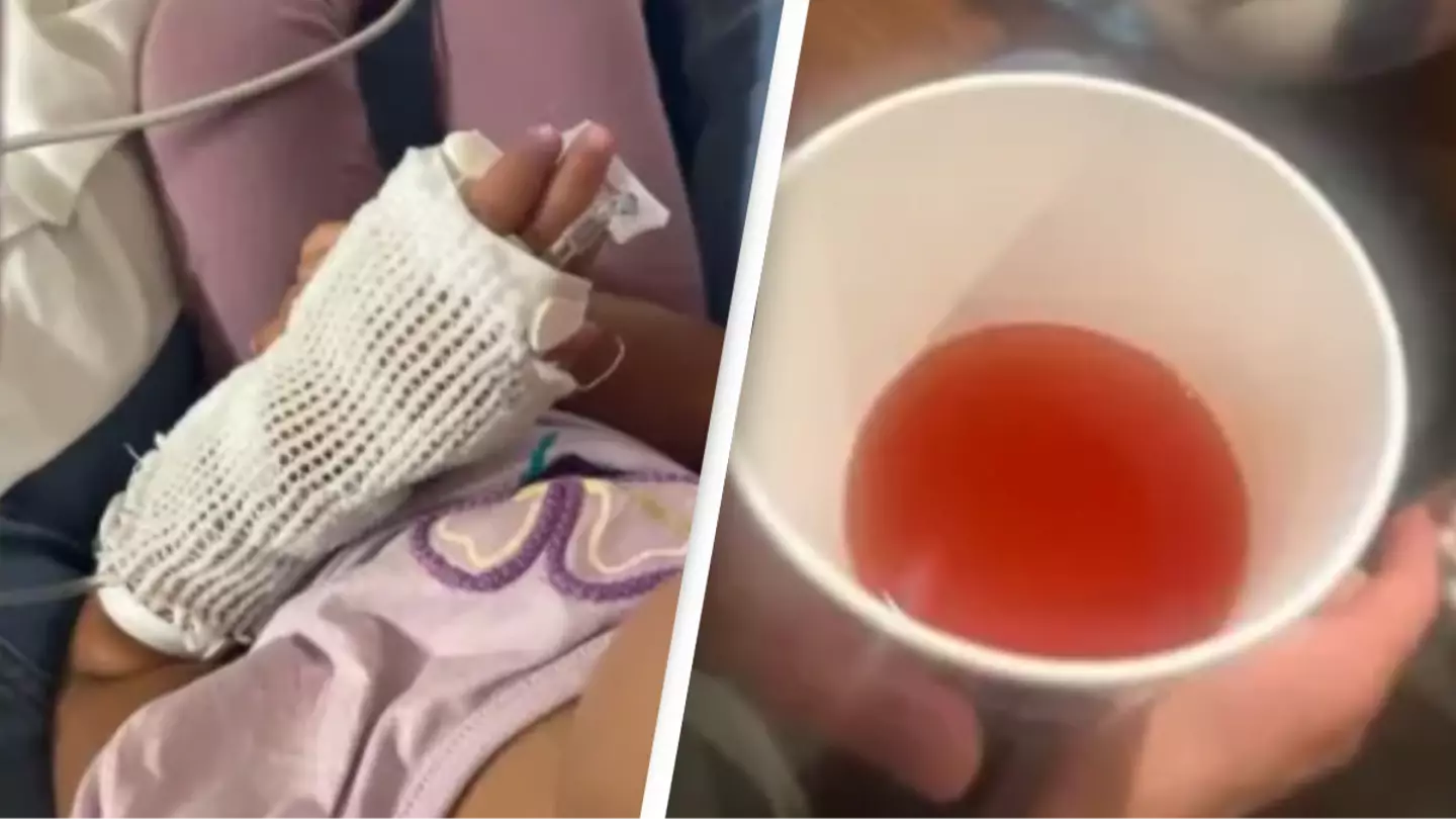 Toddler begins slurring her words and falling over after accidentally being served alcohol