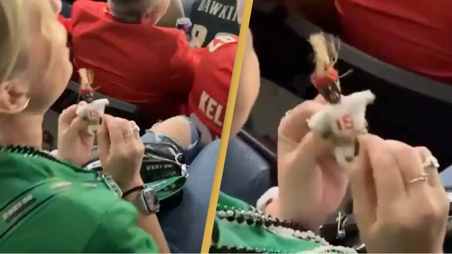 Woman caught 'doing witchcraft' at Super Bowl in shocking footage and people think it actually worked