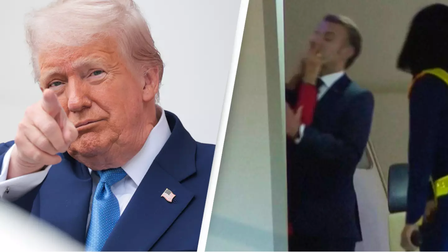 Trump weighs in on viral clip of French president Macron's wife 'slapping' him with odd 4-word response
