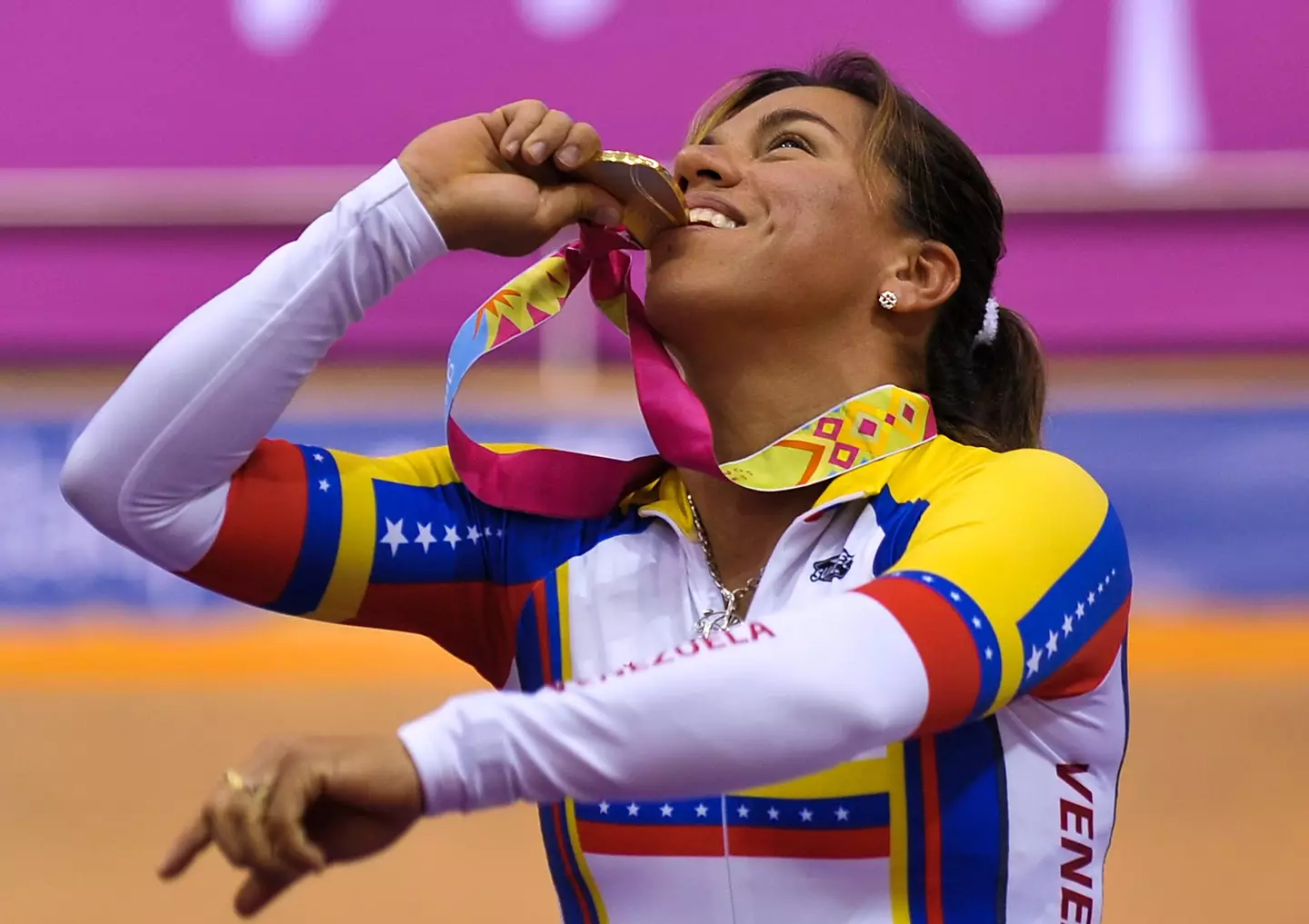 The athlete won dozens of medals over the course of her sporting career. (CRIS BOURONCLE/AFP via Getty Images)