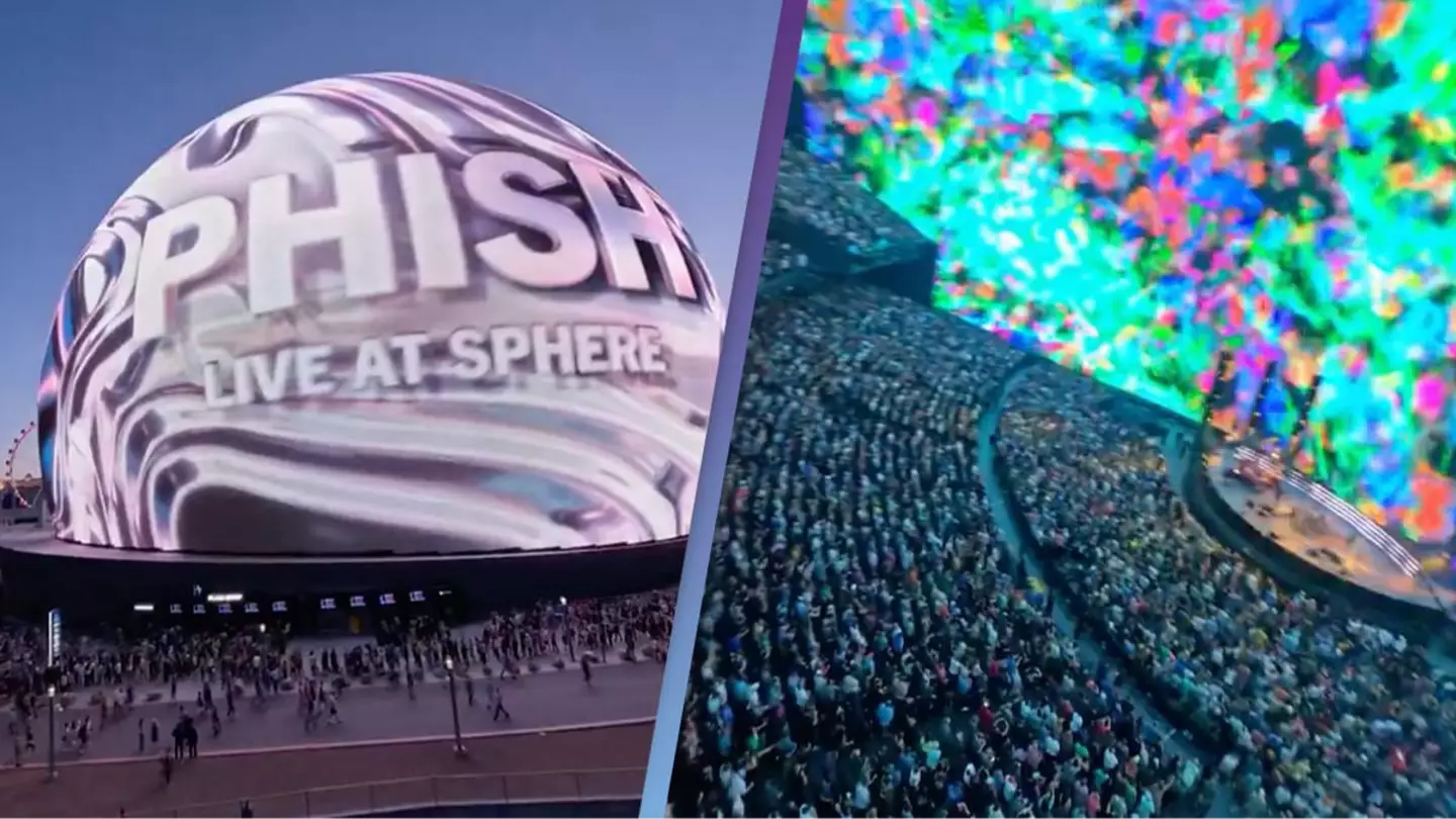 Man flies drone into Las Vegas Sphere during a concert revealing jaw-dropping footage