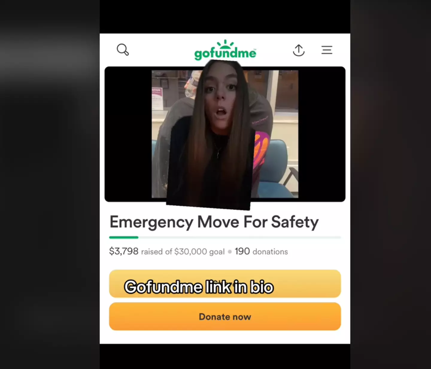 Sigler has asked fans to help her moving costs via a GoFundMe page. (Tiktok/AdrielleSigler)