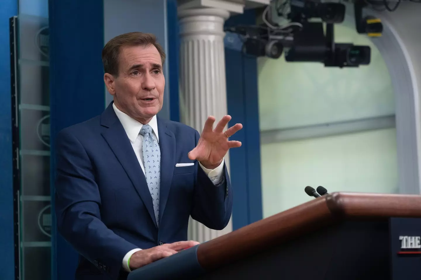 White House spokesman John Kirby said Putin's threats were 'irresponsible' but insisted the US would take them seriously.